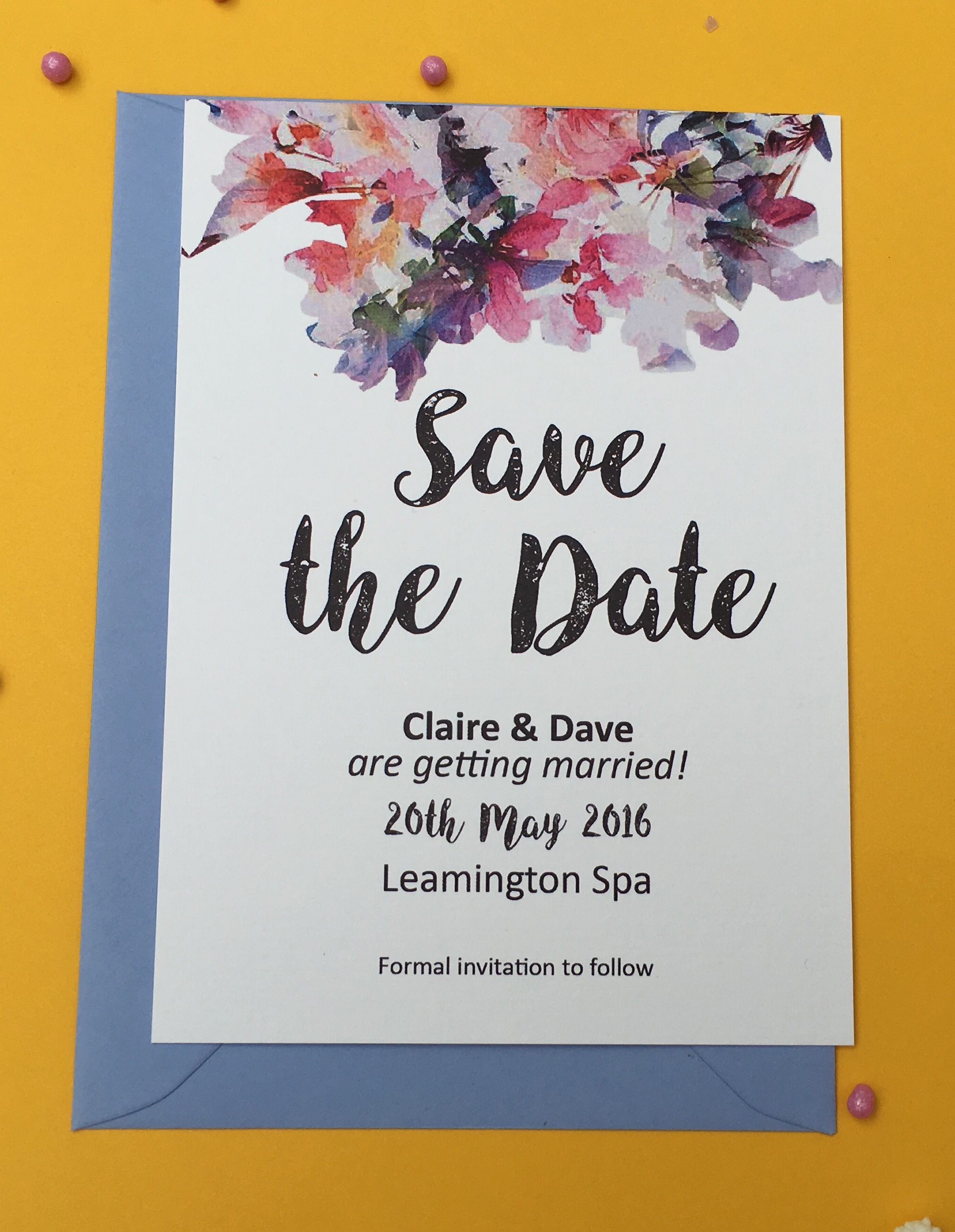 save the date card