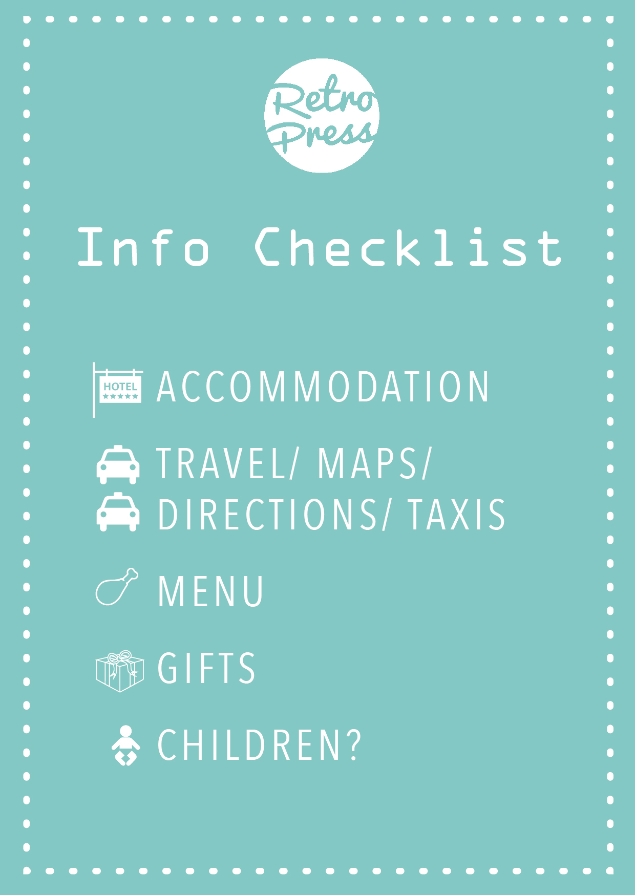 invitation wording checklist