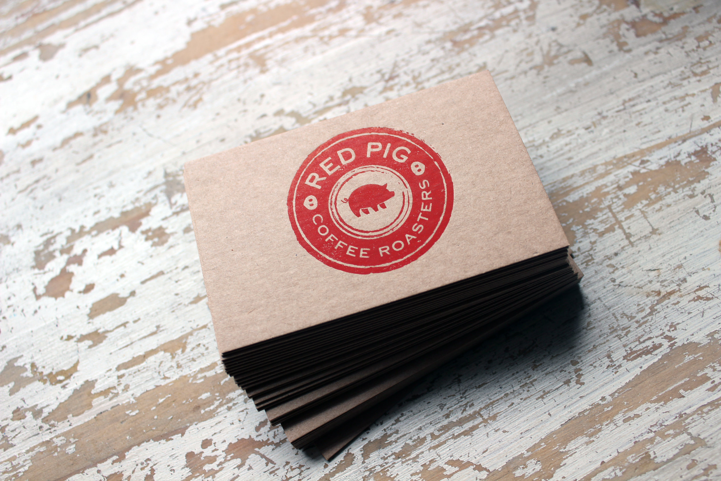 Brown kraft business cards