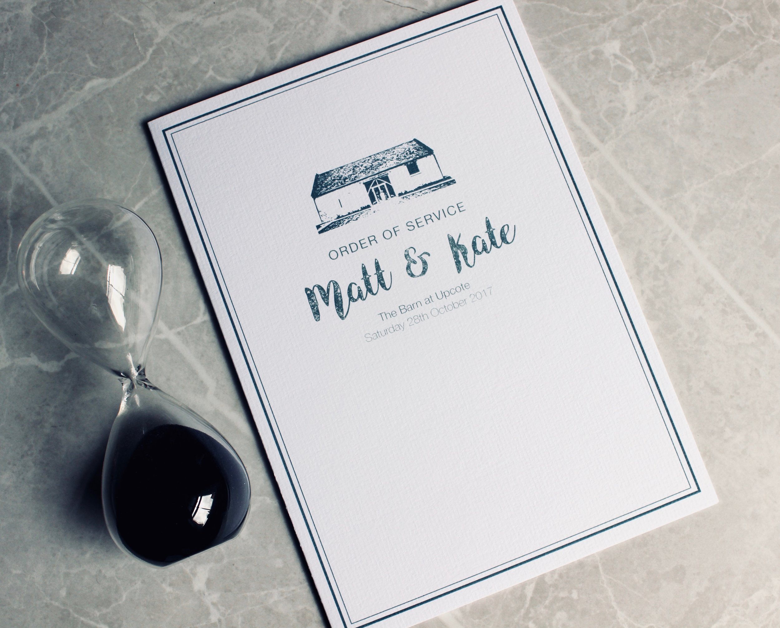 Order of Service with Church Design