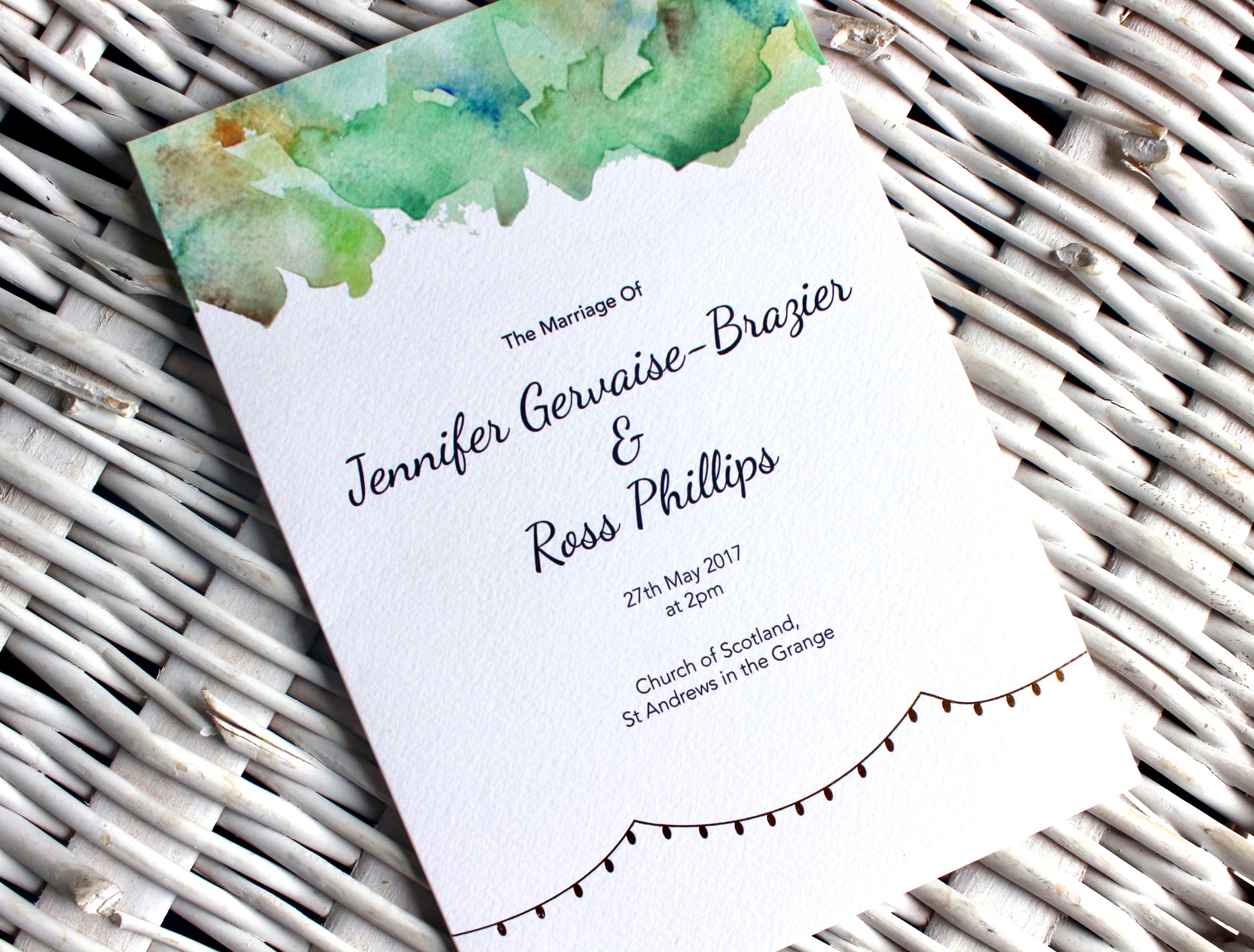 Decorative Order of Service Booklet