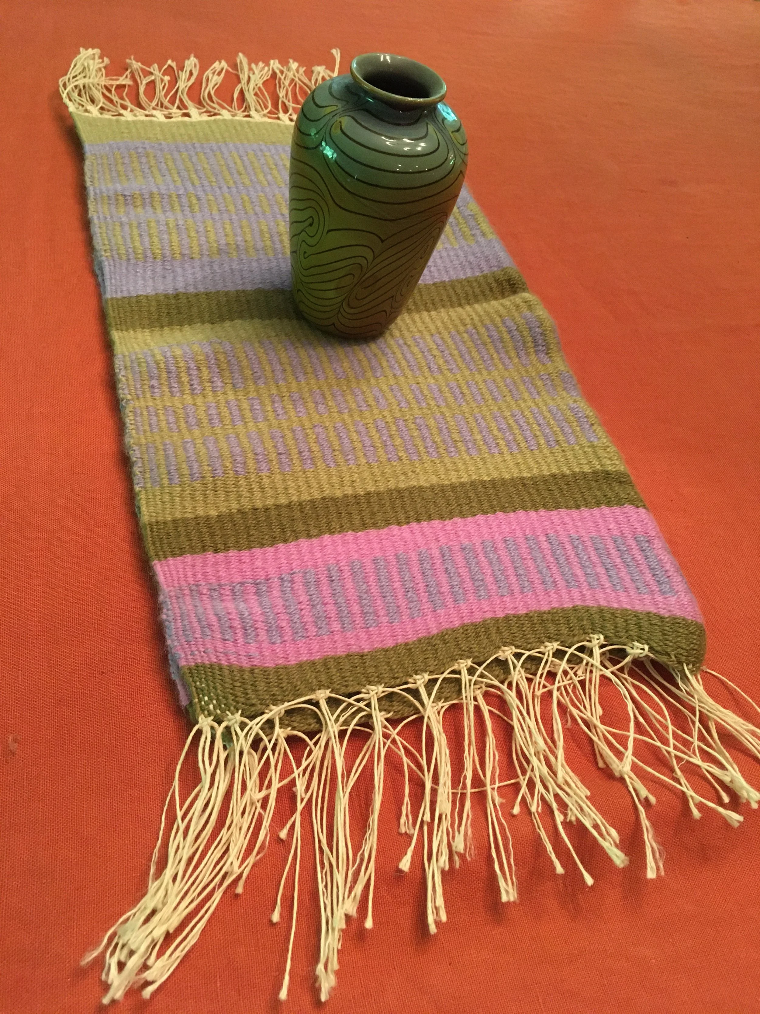 Weft-Faced Plain Weave with Vase