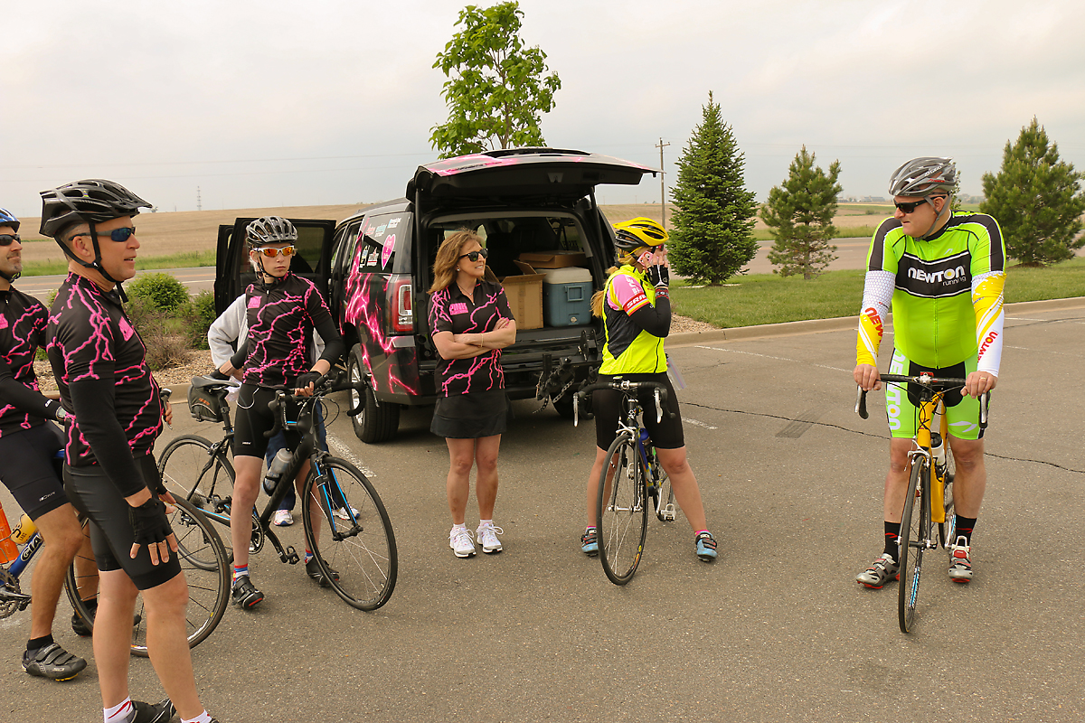The Newton riders arrive