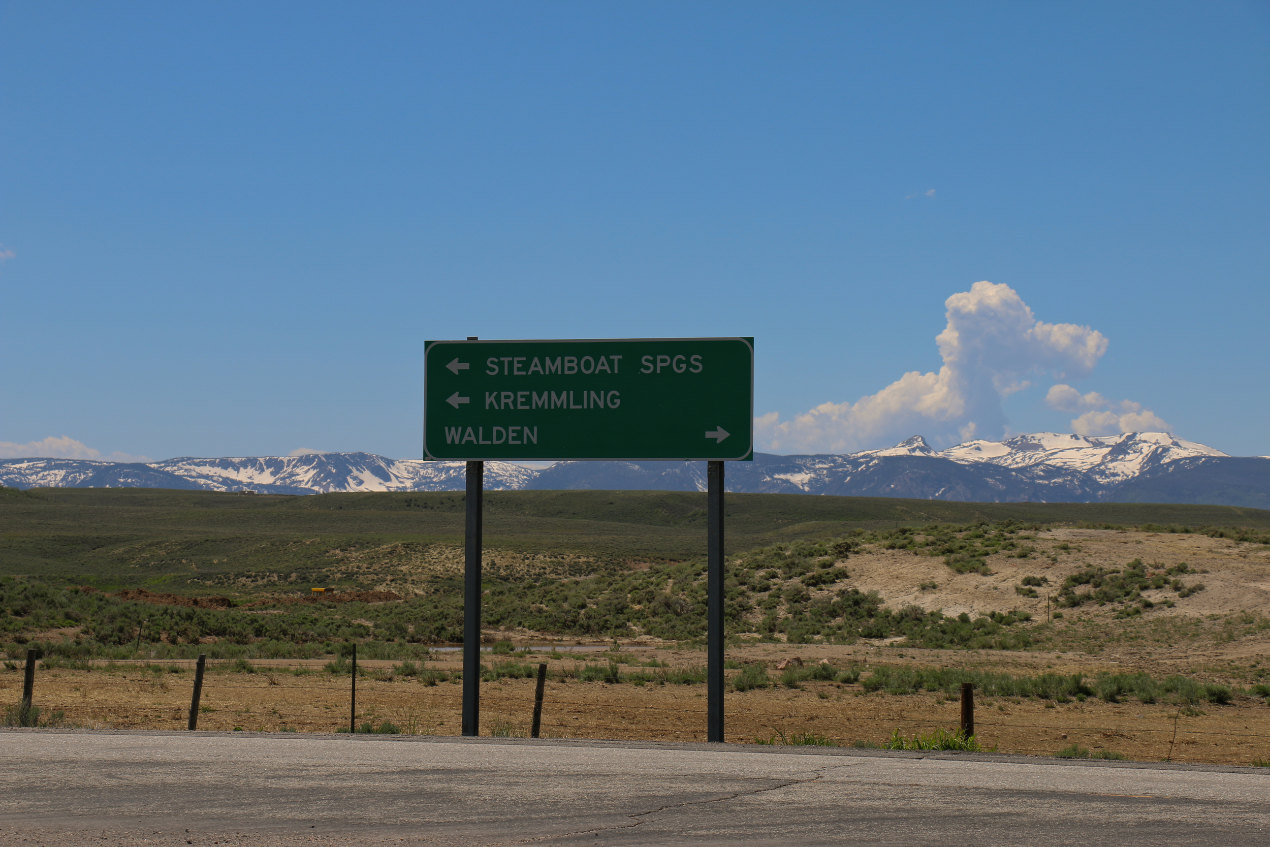 On the road to Steamboat Springs