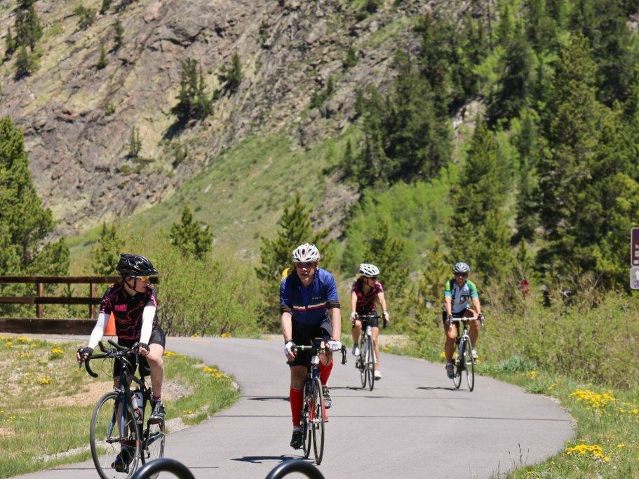 Riding towards Copper Mountain