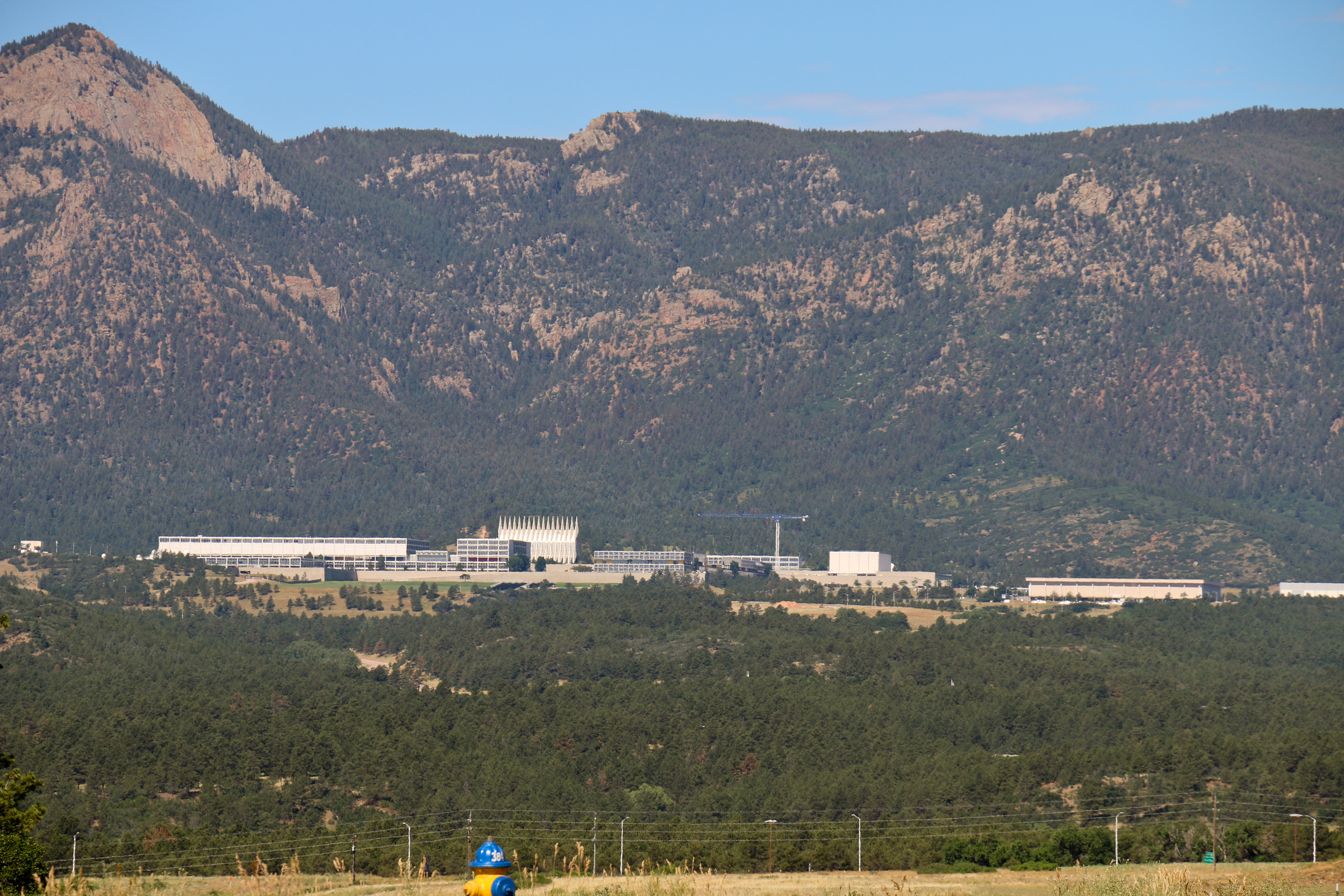 US Air Force Academy shines in the distance