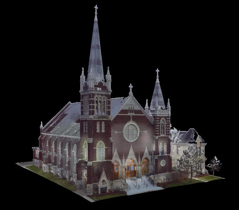 Scan of a cathedral from the early 20th century