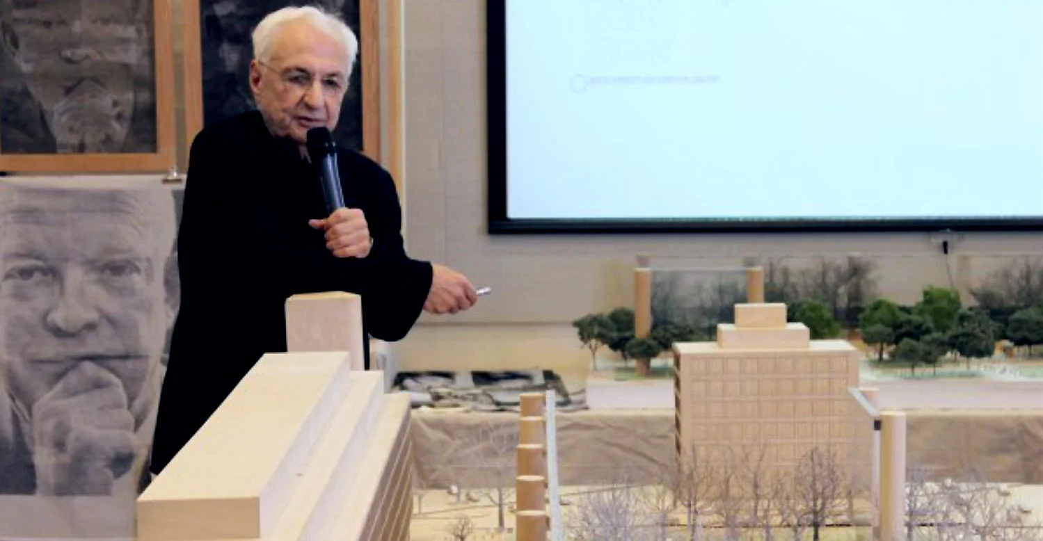 Frank Gehry presented his models for the physical memorial.