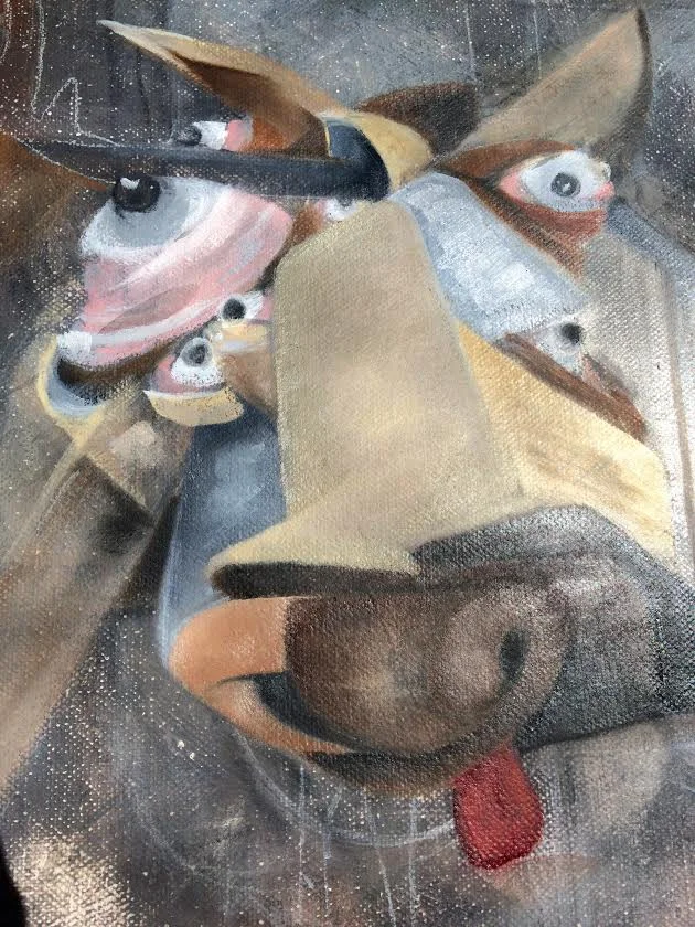 Close up of "Acid Moose #3"