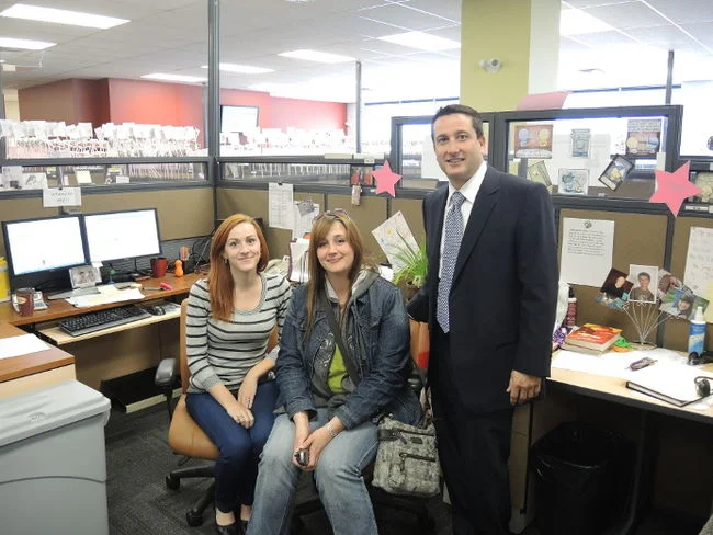 Nordia president John DiNardo meets agents in Rouyn-Noranda (Photo: La Frontière)