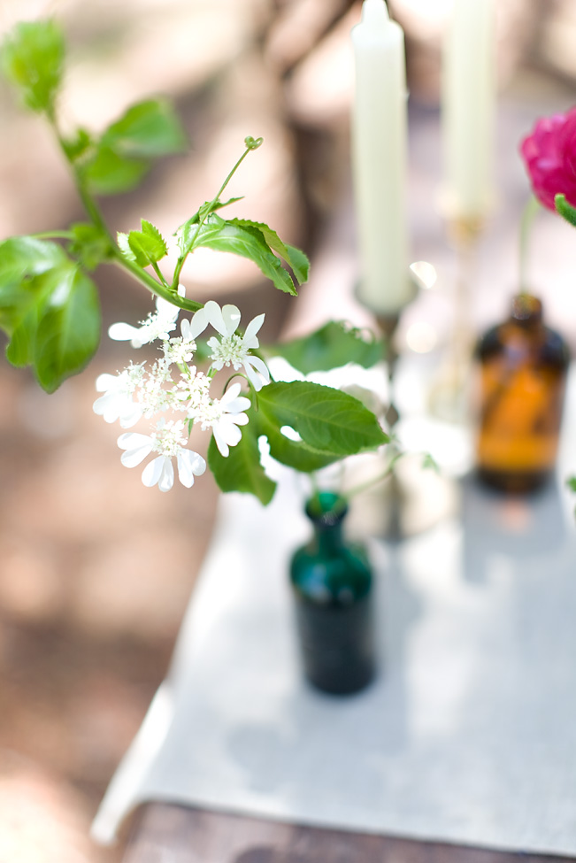 Petite bottle floral arrangement byt San Diego florist, Compass Floral. 