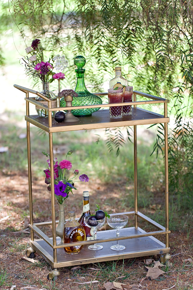 Bohemia n beverage cart, photography by Katie Beverley.