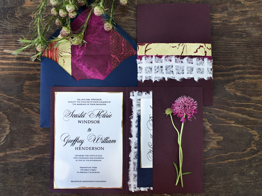Bohemian invitation suite, photography by Katie Beverley. 