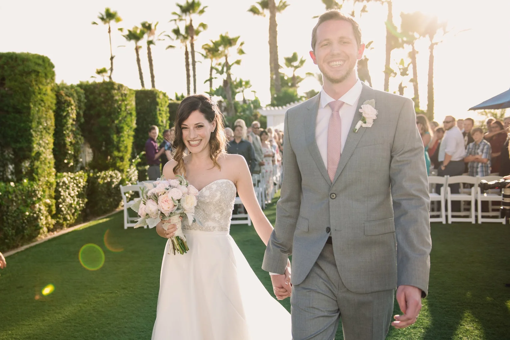 Champagne & blush wedding by San Diego wedding florist, Compass Floral.