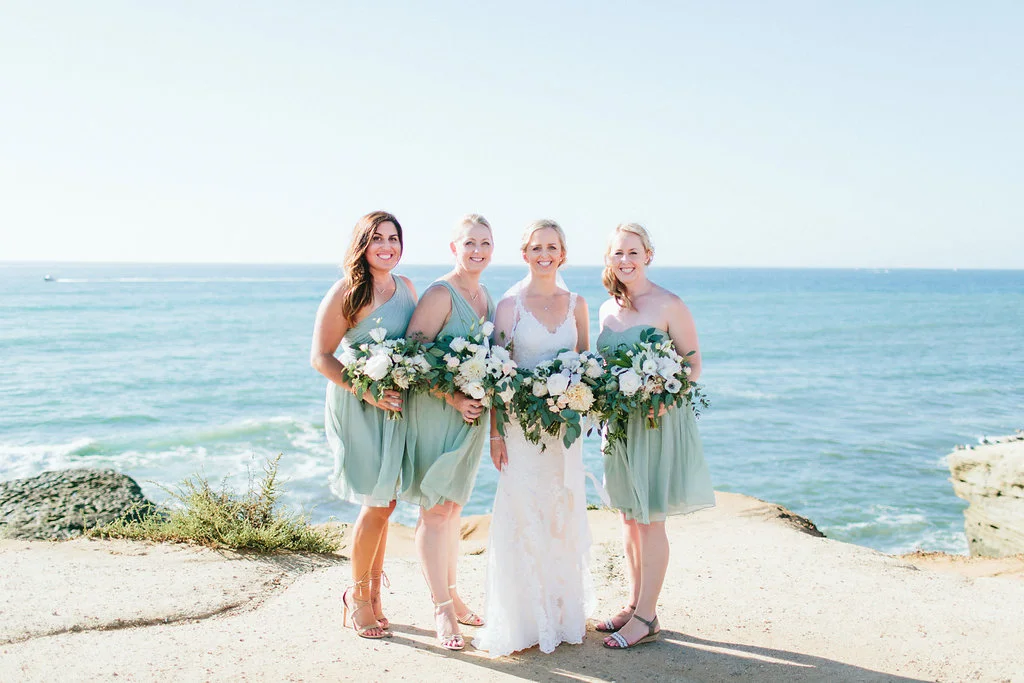 Blush & ivory beach wedding | La Jolla Weddings | Compass Floral Design | Wedding Florist in San Diego and Southern California | Aga Jones Photography