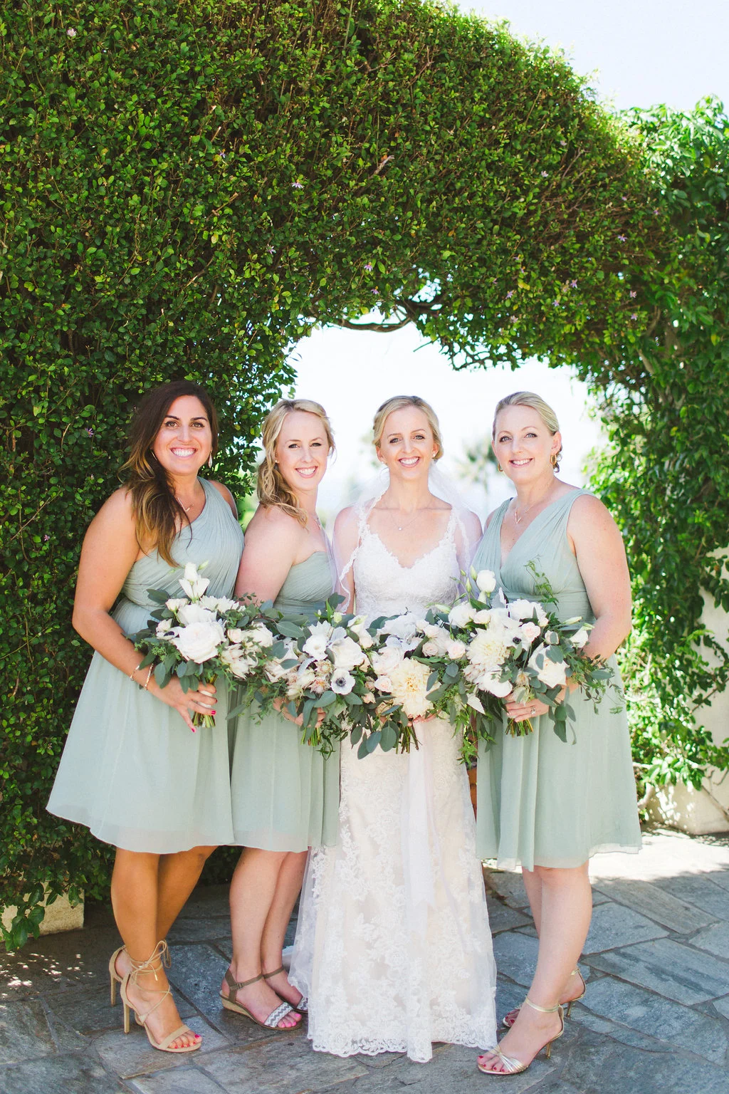 Blush & ivory, dahlia, garden rose & anemone bouquets | La Jolla Weddings | Compass Floral Design | Wedding Florist in San Diego and Southern California | Aga Jones Photography