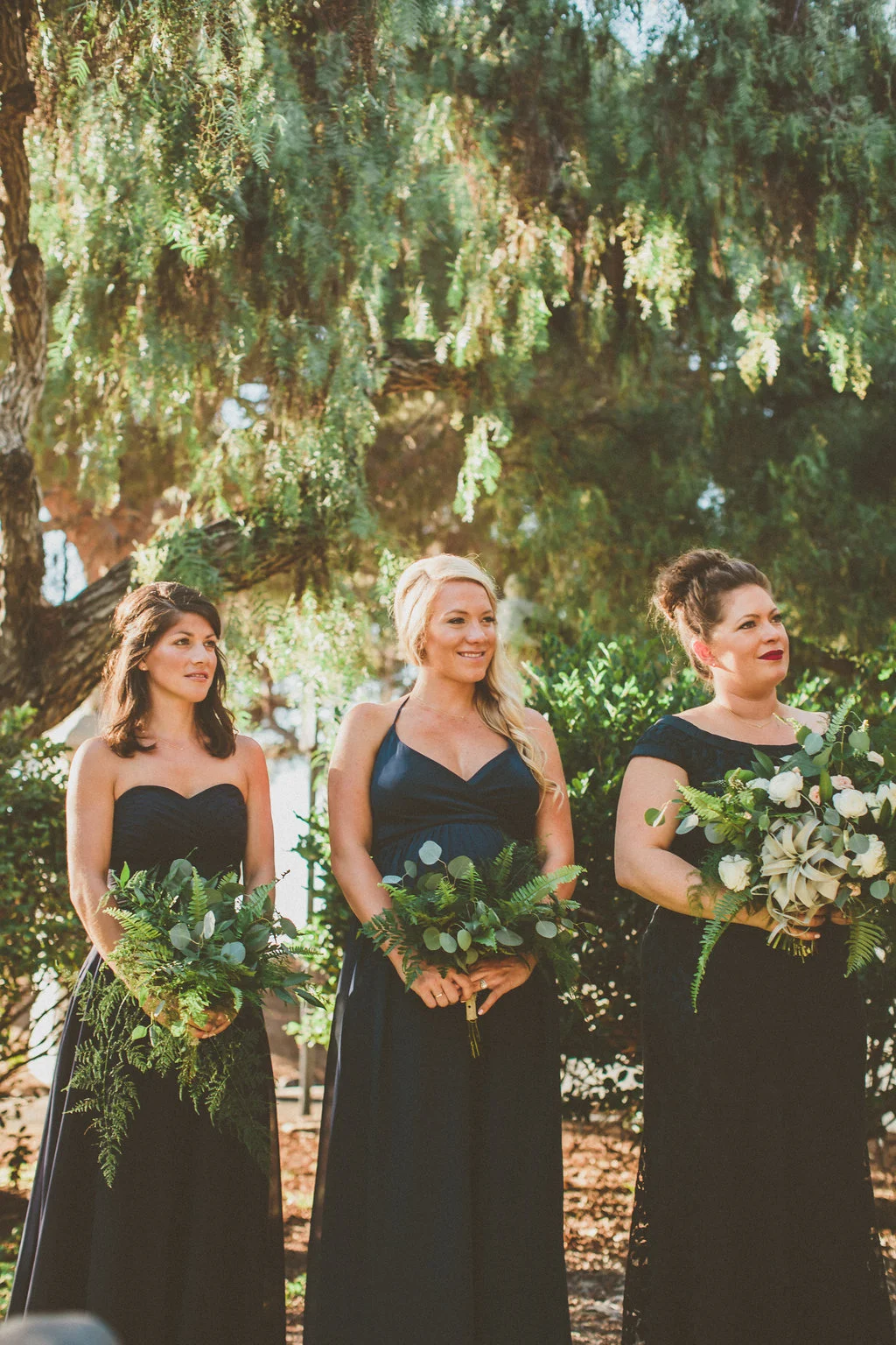 Airplant & fern bridal bouquet by San Diego wedding florist, Compass Floral.