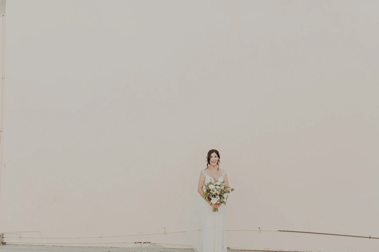 Garden romantic green & white herb wedding by San Diego wedding florist, Compass Floral.