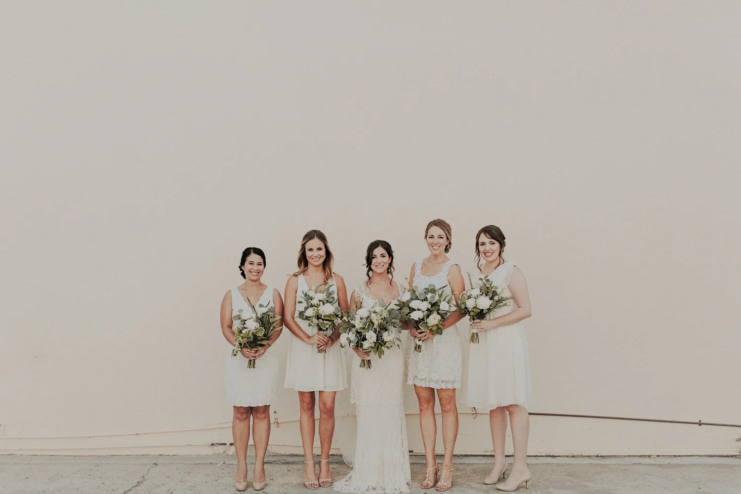 Garden romantic green & white herb wedding by San Diego wedding florist, Compass Floral.