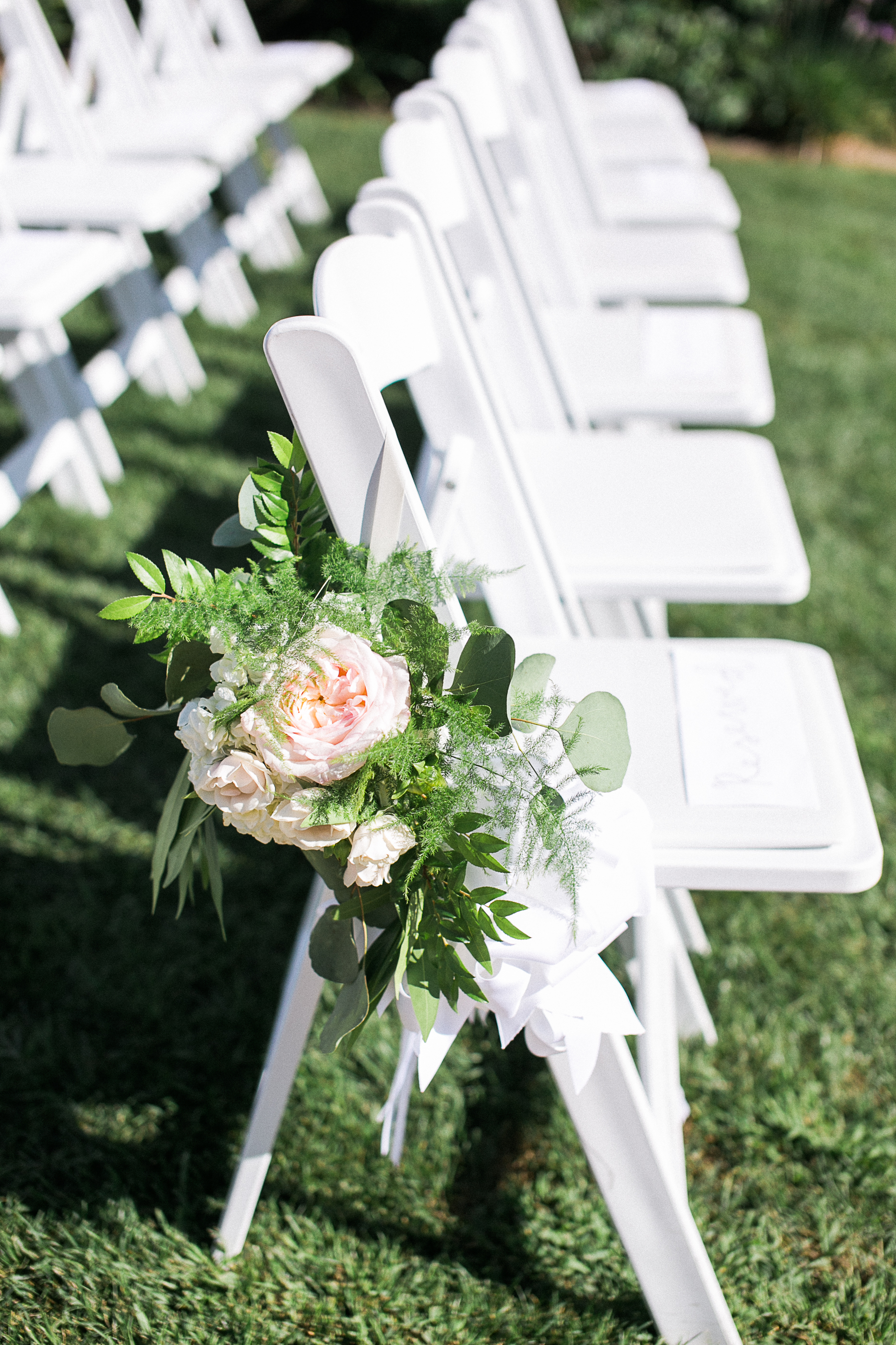 Blush & ivory ceremony aisle decor by San Diego Florist, Compass Floral. Brandi Welles Photography. 