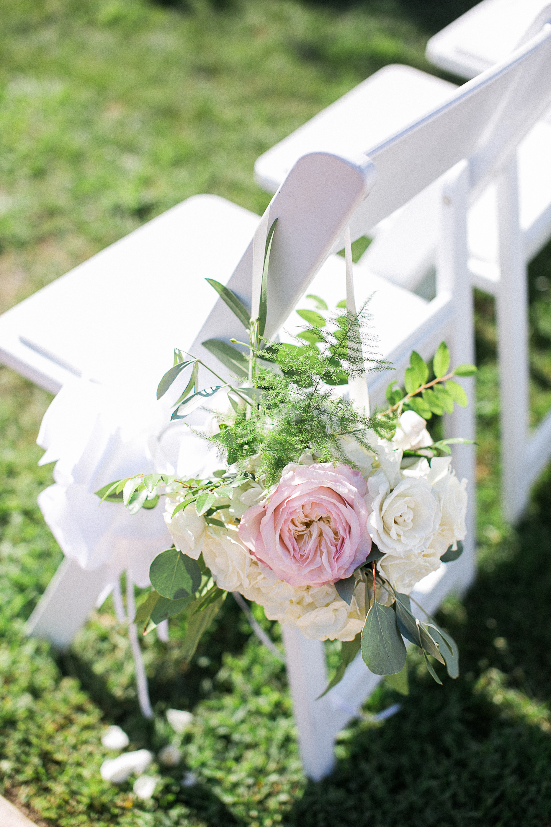 Blush & ivory ceremony aisle decor by San Diego Florist, Compass Floral. Brandi Welles Photography