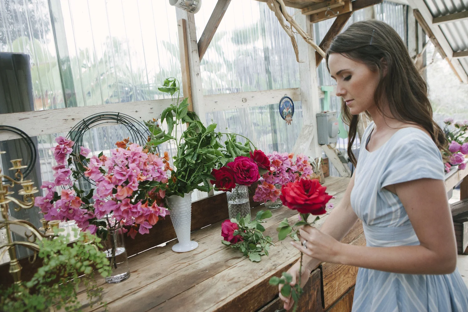Compass Floral studio. Photography by Ashley Williams.