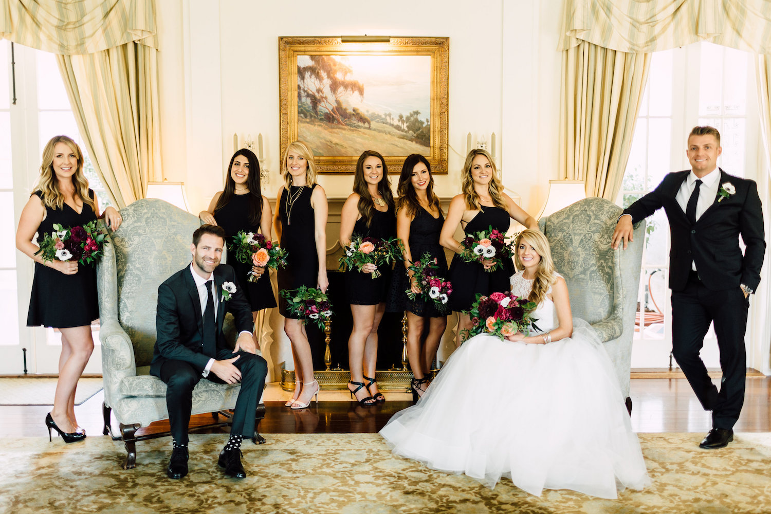 Classic, modern jewel tone wedding by Compass Floral. Venue: The Darlington House, La Jolla. Photographer: Plum & Oak