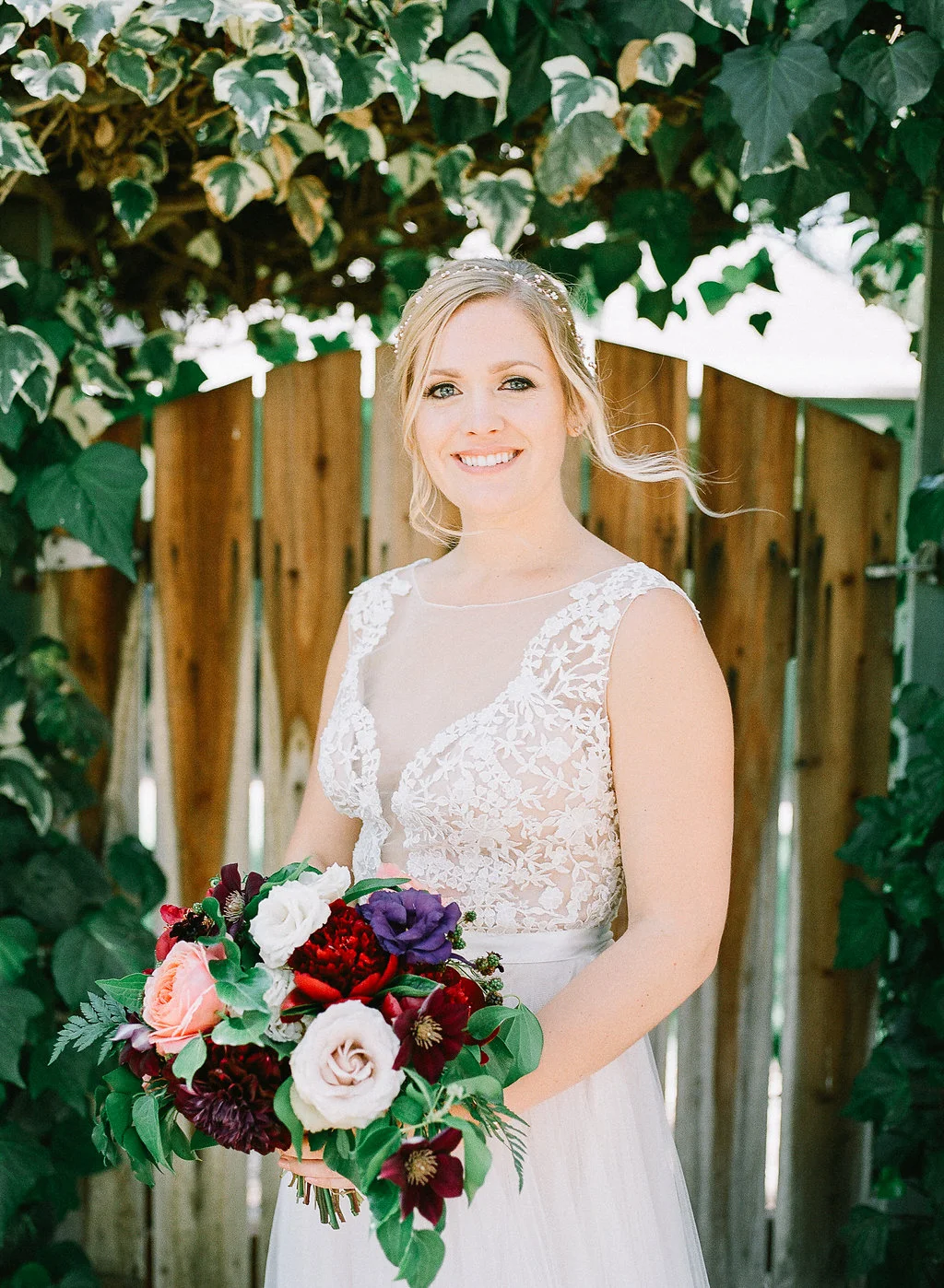 Jewel tone bridal bouquet | Fallbrook Treehouse | Compass Floral | Wedding Florist in San Diego and Southern California | Allie Lindsey Photography