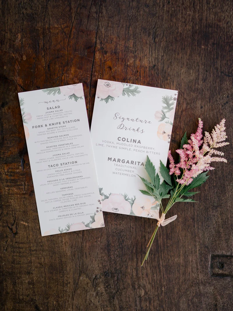 Wedding Stationary Details | Compass Floral | Wedding Florist in San Diego and Southern California | Shane & Lauren Photo