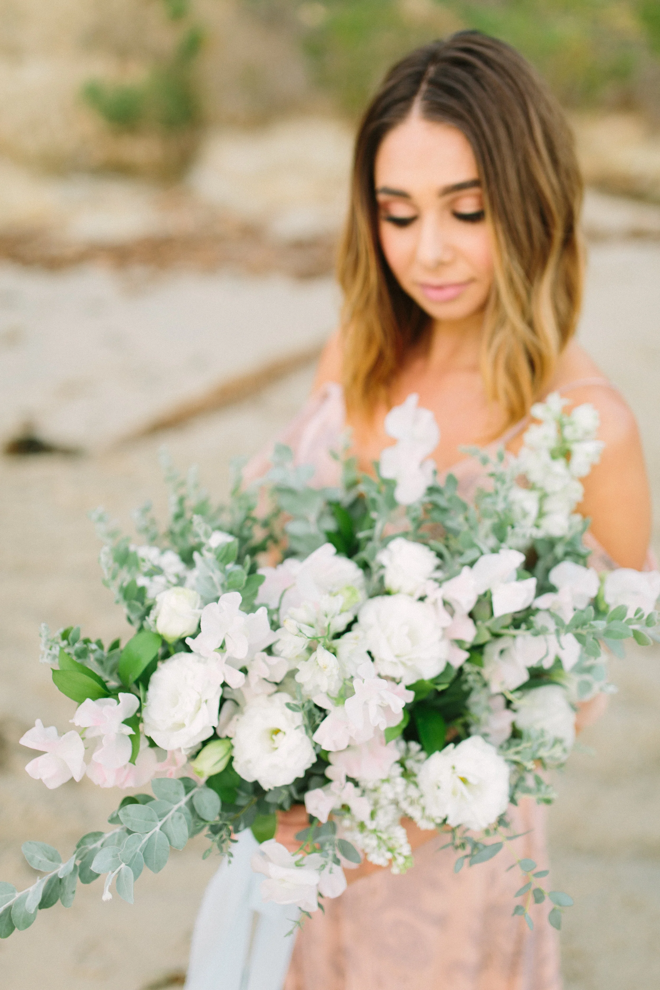 Beach photoshoot with Sarah Vendal Bachelor Contestant | Compass Floral | Wedding Florist in San Diego and Southern California | Garrett Richardson Photography | Laguna Beach Weddings