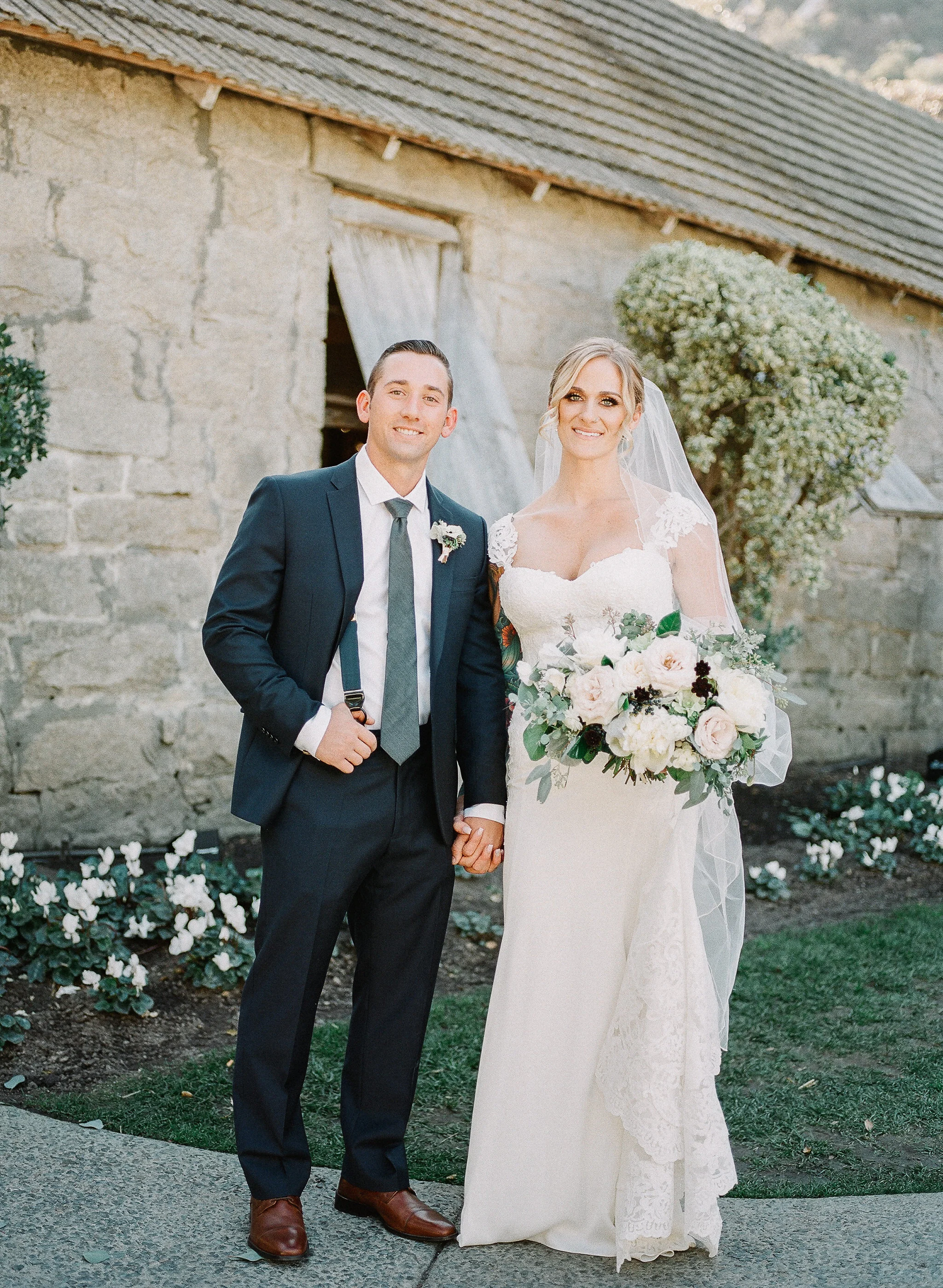 Bride and groom portrait | Temecula Creek Inn Weddings | Compass Floral Design | Wedding Florist in San Diego and Southern California | Allie Lindsey Photography