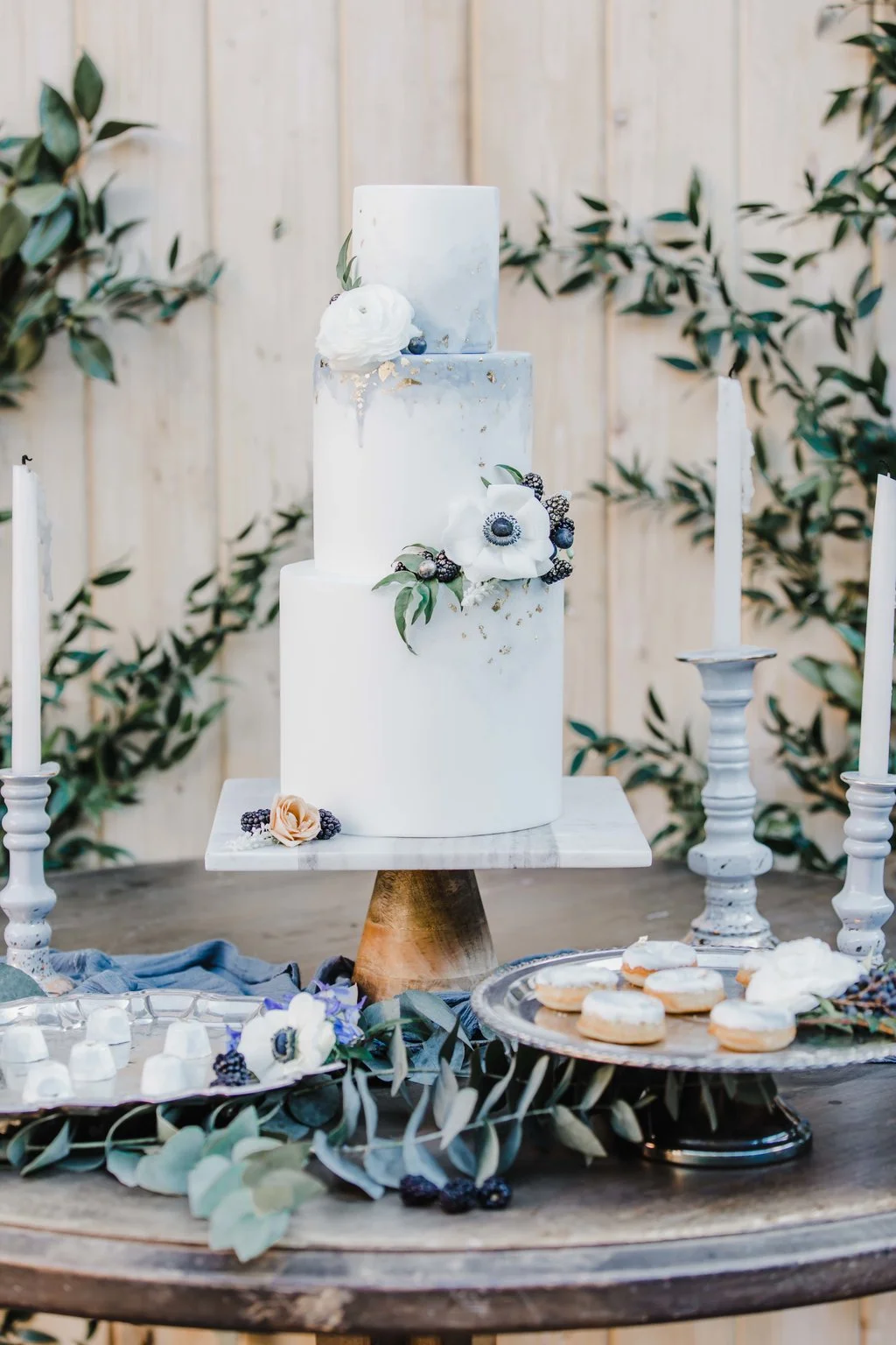 Water color wedding desserts | Franciscan Gardens, San Juan Capistrano | Compass Floral | Wedding Florist in San Diego and Southern California | Jessica Jaccarino Photography