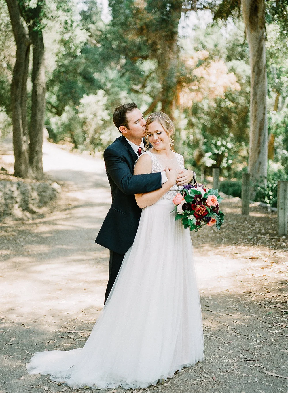 Marsala and blush bridal bouquet | Fallbrook Treehouse | Compass Floral | Wedding Florist in San Diego and Southern California | Allie Lindsey Photography