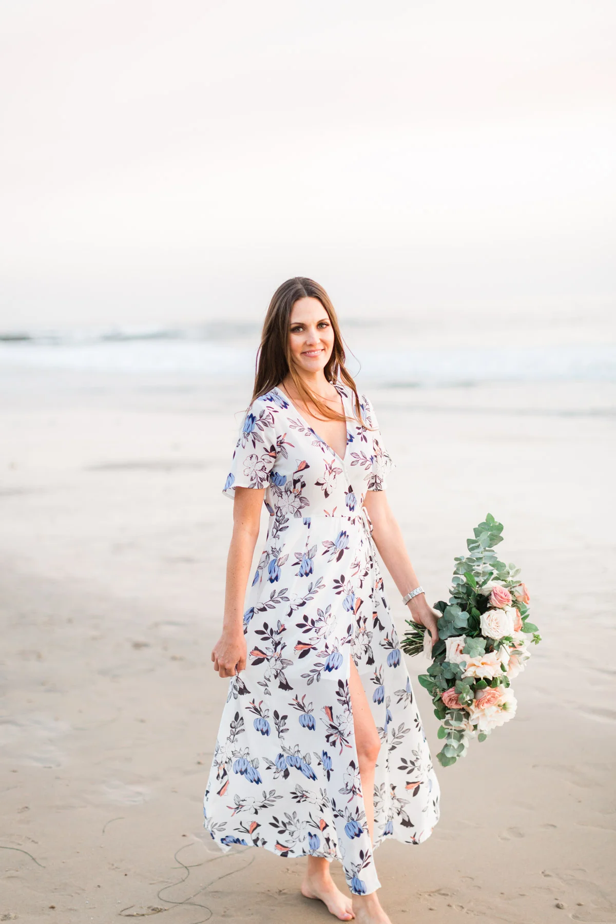 Down to earth, classic, beach engagement photos | Newport Beach, CA | Compass Floral | Wedding Florist in San Diego and Southern California | Cavin Elizabeth Photography
