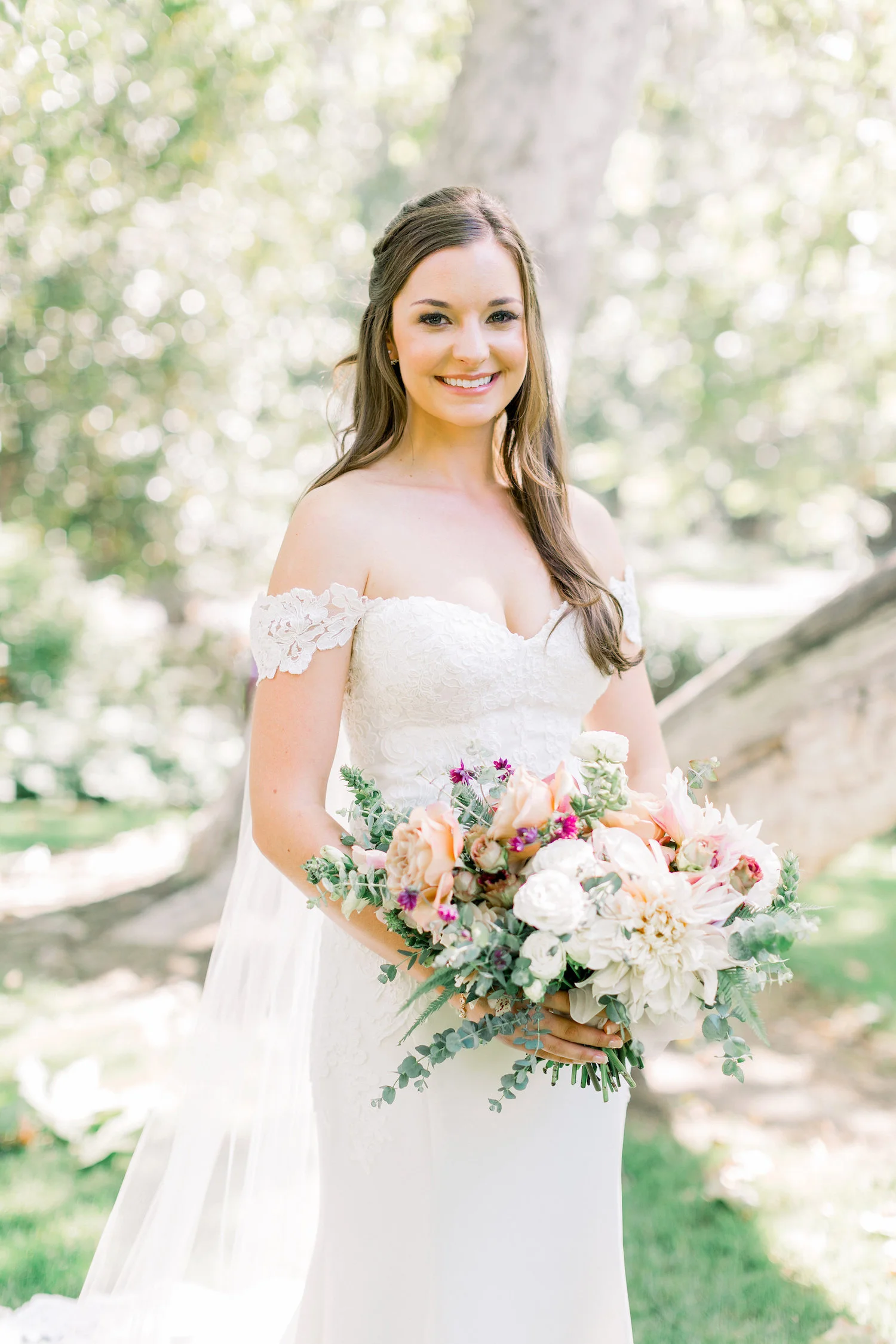 Ethereal bridal portrait | Temecula Creek Inn | Compass Floral | Wedding Florist in San Diego and Southern California | Pauline Conway Photography