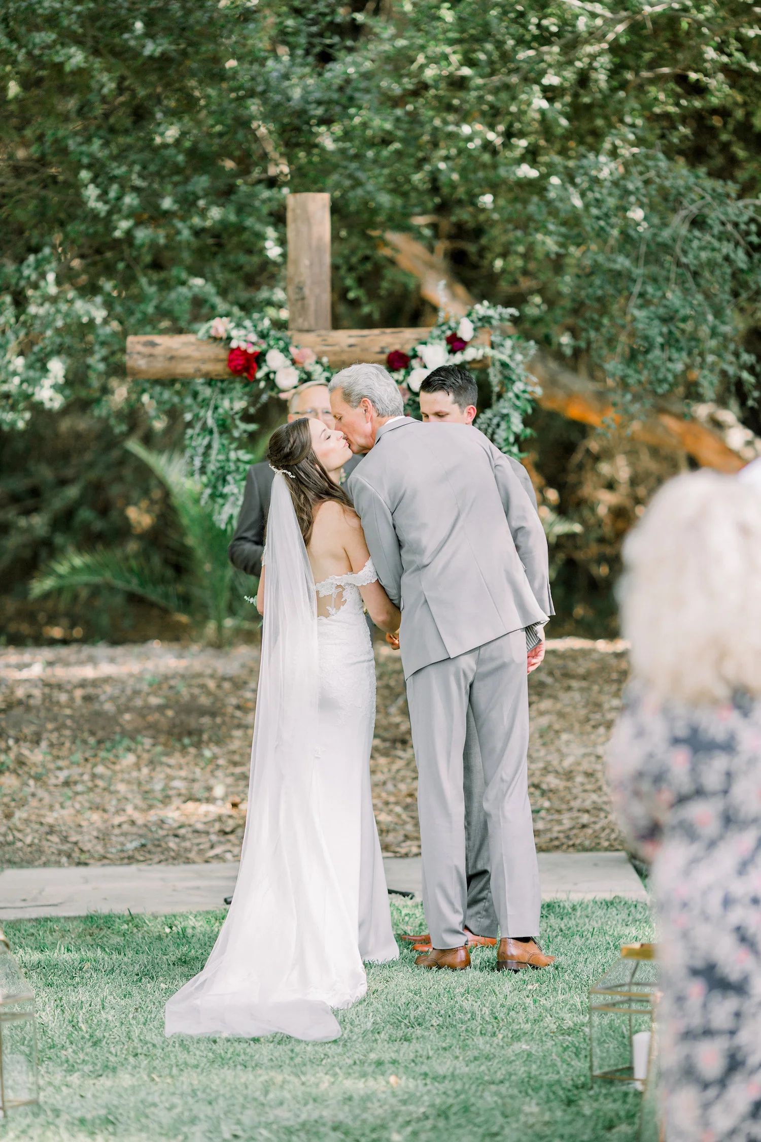 Cross wedding ceremony | Temecula Creek Inn | Compass Floral | Wedding Florist in San Diego and Southern California | Pauline Conway Photography
