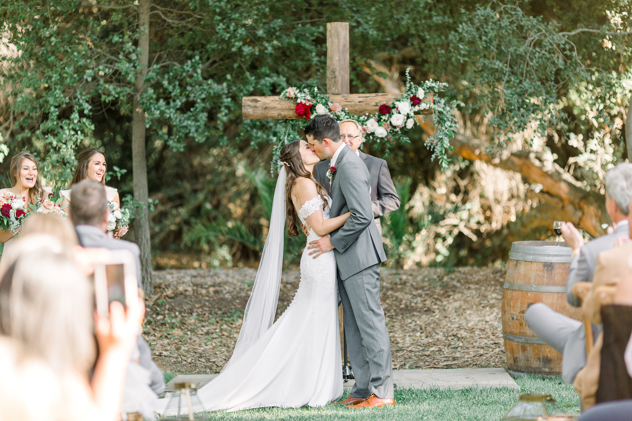 Cross wedding ceremony | Temecula Creek Inn | Compass Floral | Wedding Florist in San Diego and Southern California | Pauline Conway Photography