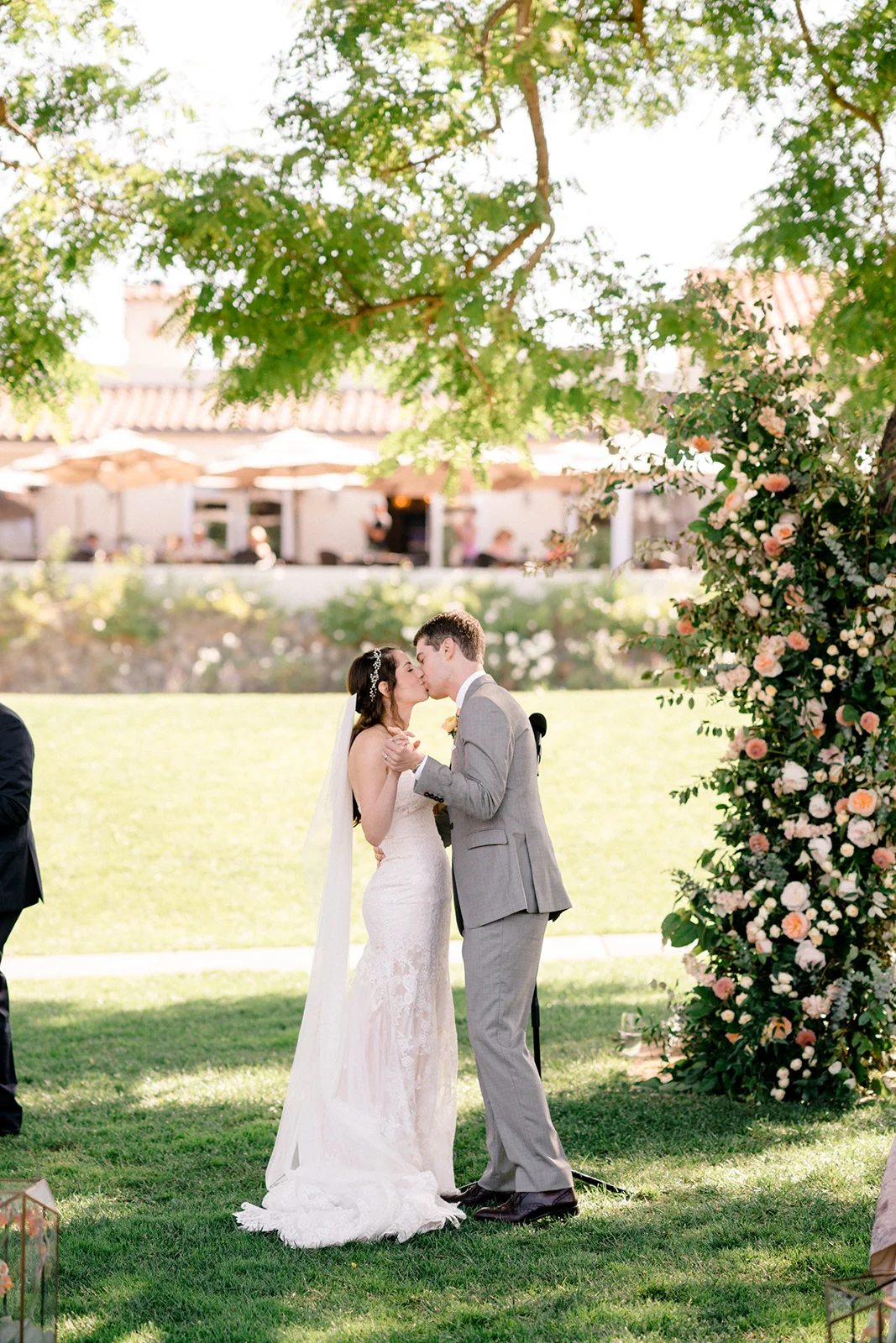 Wedding ceremony tree floral installation | The Inn at Rancho Santa Fe | Compass Floral | Wedding Florist in San Diego and Southern California | Shane and Lauren Photography