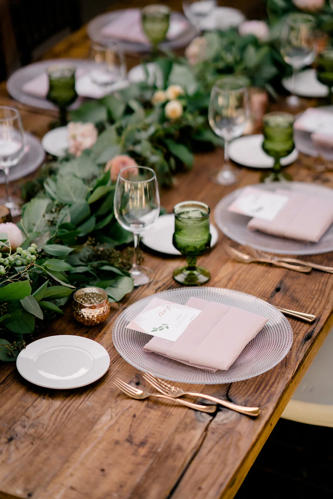 Wedding centerpiece garland | The Inn at Rancho Santa Fe | Compass Floral | Wedding Florist in San Diego and Southern California | Shane and Lauren Photography