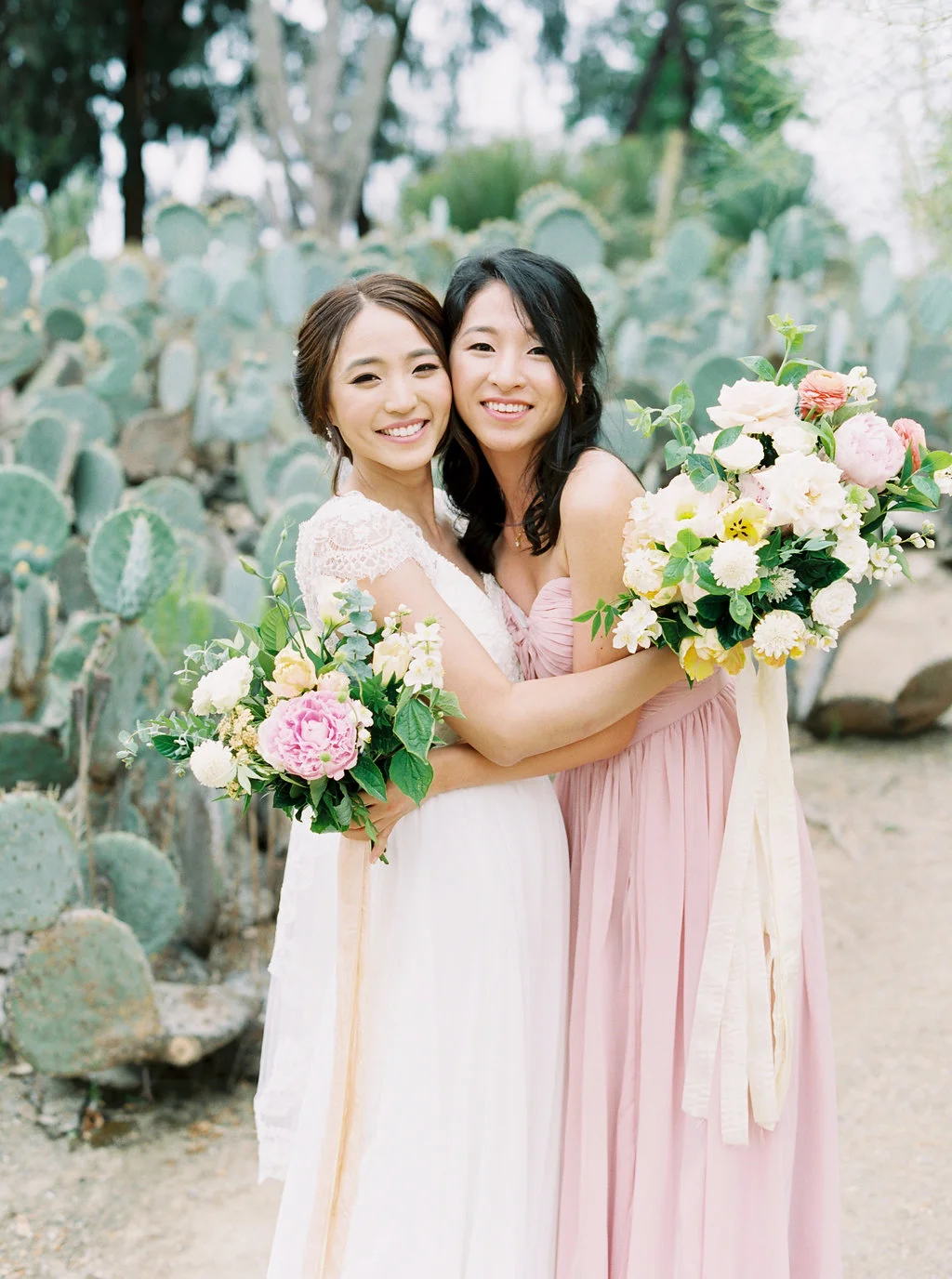 Bride and bridesmaid photo | Balboa Park | Compass Floral | Wedding Florist in San Diego and Southern California | Meiwen Wang Photography
