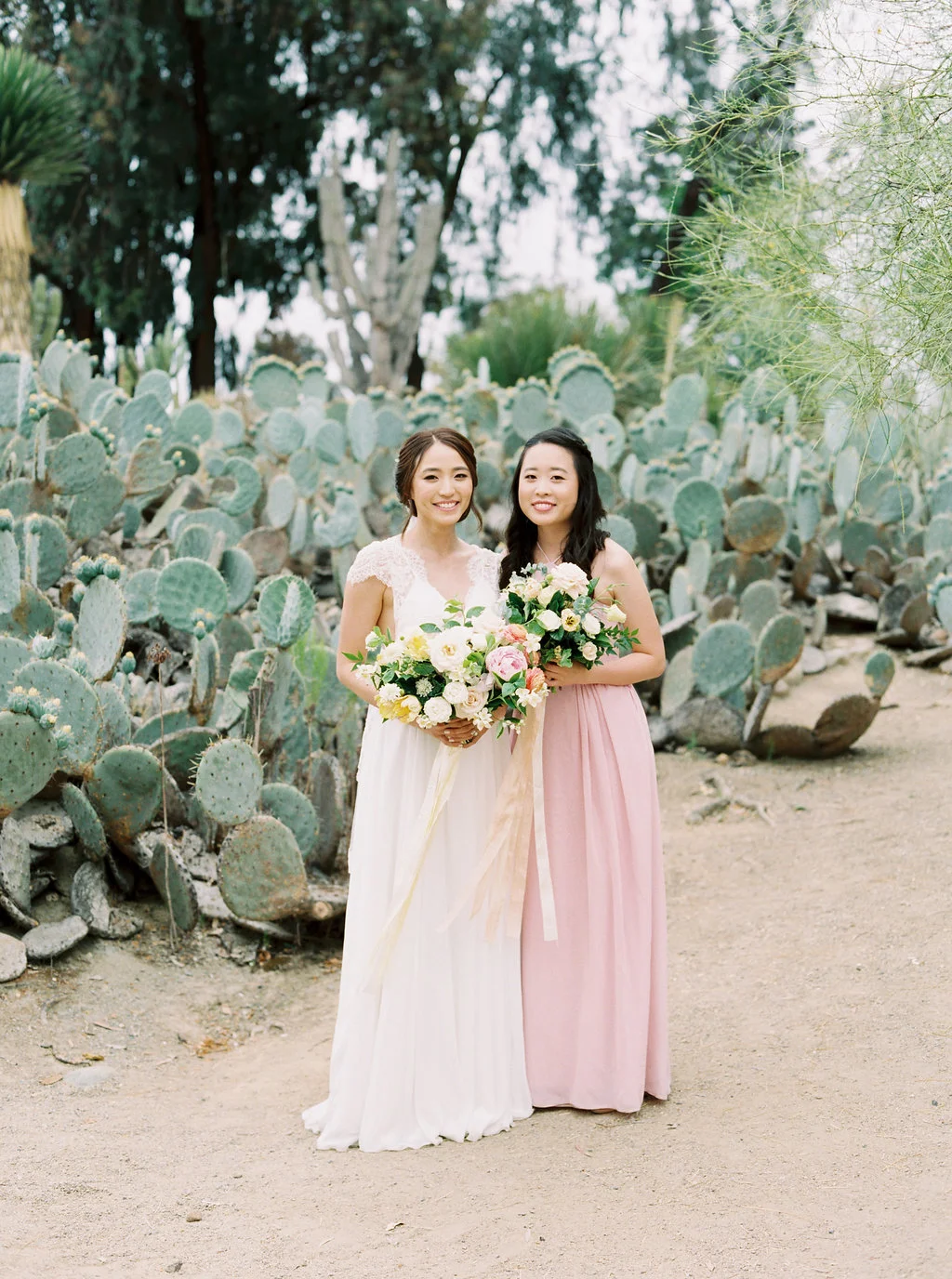 Bride and bridesmaid portrait | Balboa Park | Compass Floral | Wedding Florist in San Diego and Southern California | Meiwen Wang Photography