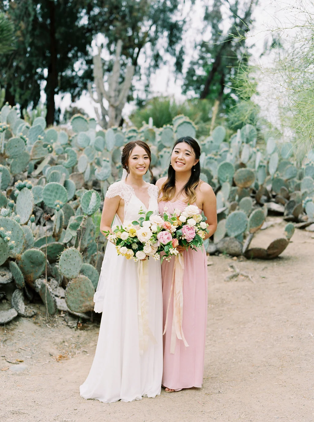 Bride and bridesmaid | Balboa Park | Compass Floral | Wedding Florist in San Diego and Southern California | Meiwen Wang Photography