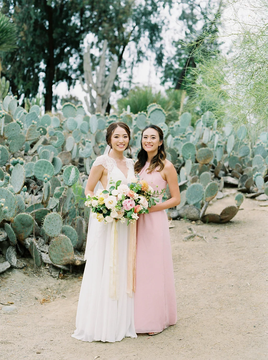 Bride and bridesmaid wedding photos | Balboa Park | Compass Floral | Wedding Florist in San Diego and Southern California | Meiwen Wang Photography