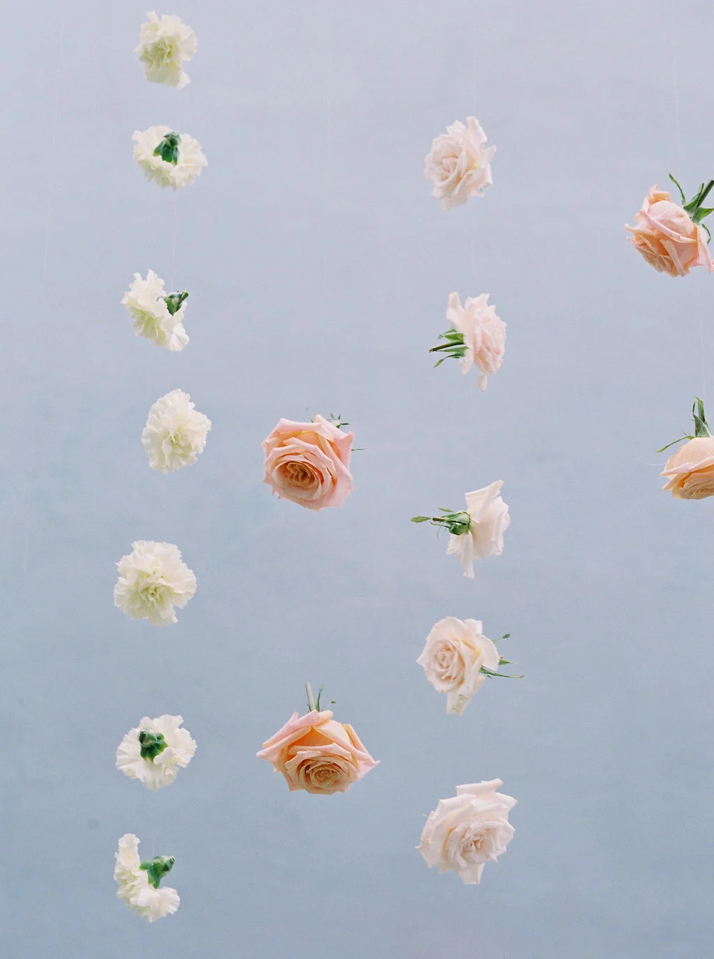 Suspended florals for wedding ceremony installation | The New Children’s Museum | Compass Floral | Wedding Florist in San Diego and Southern California | Meiwen Wang Photography