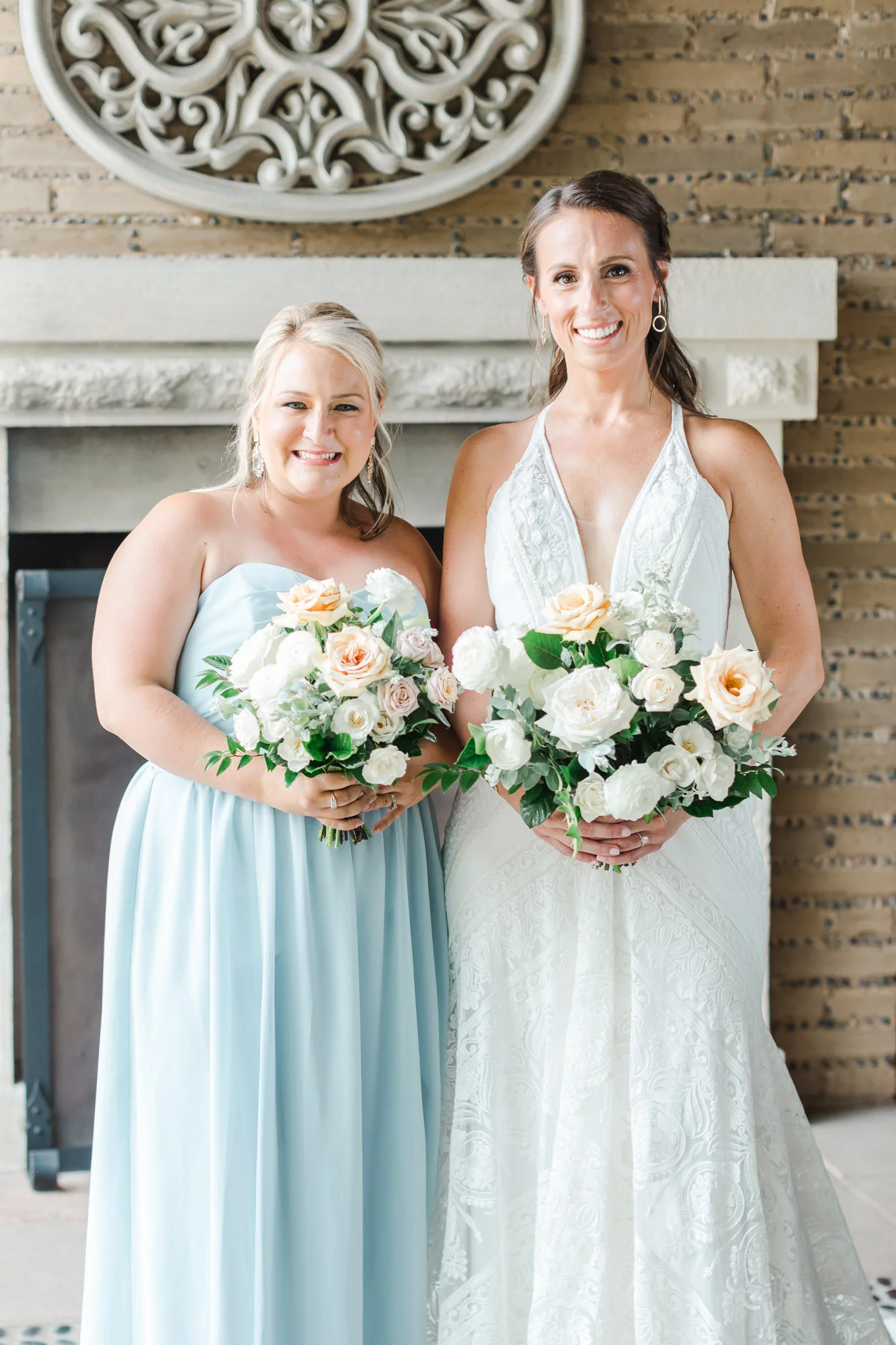Light blue bridesmaid dress | The Santaluz Club | Compass Floral | Wedding Florist in San Diego and Southern California | Cavin Elizabeth Photography