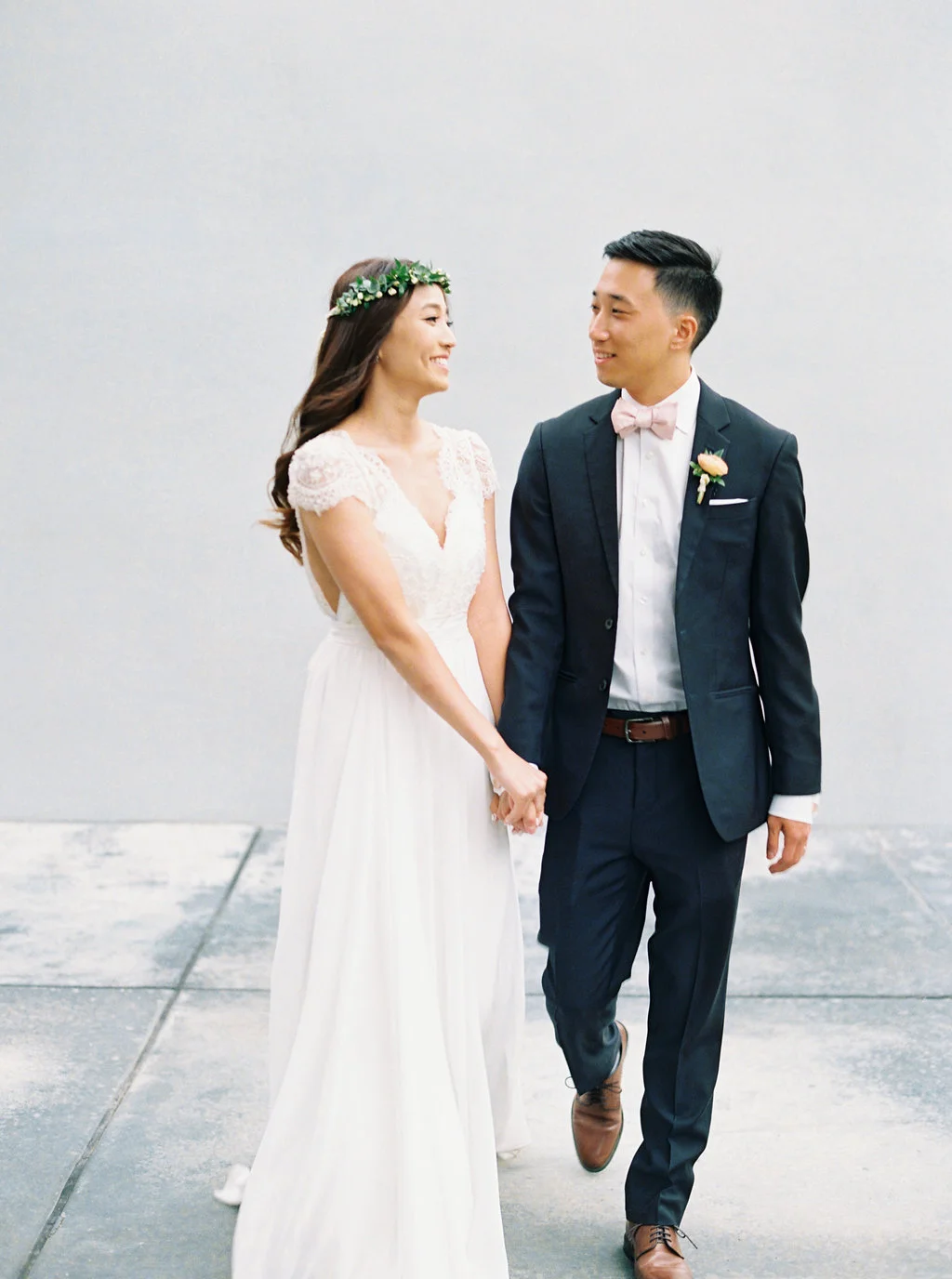 Elegant bride and groom portrait photos | The New Children’s Museum | Compass Floral | Wedding Florist in San Diego and Southern California | Meiwen Wang Photography
