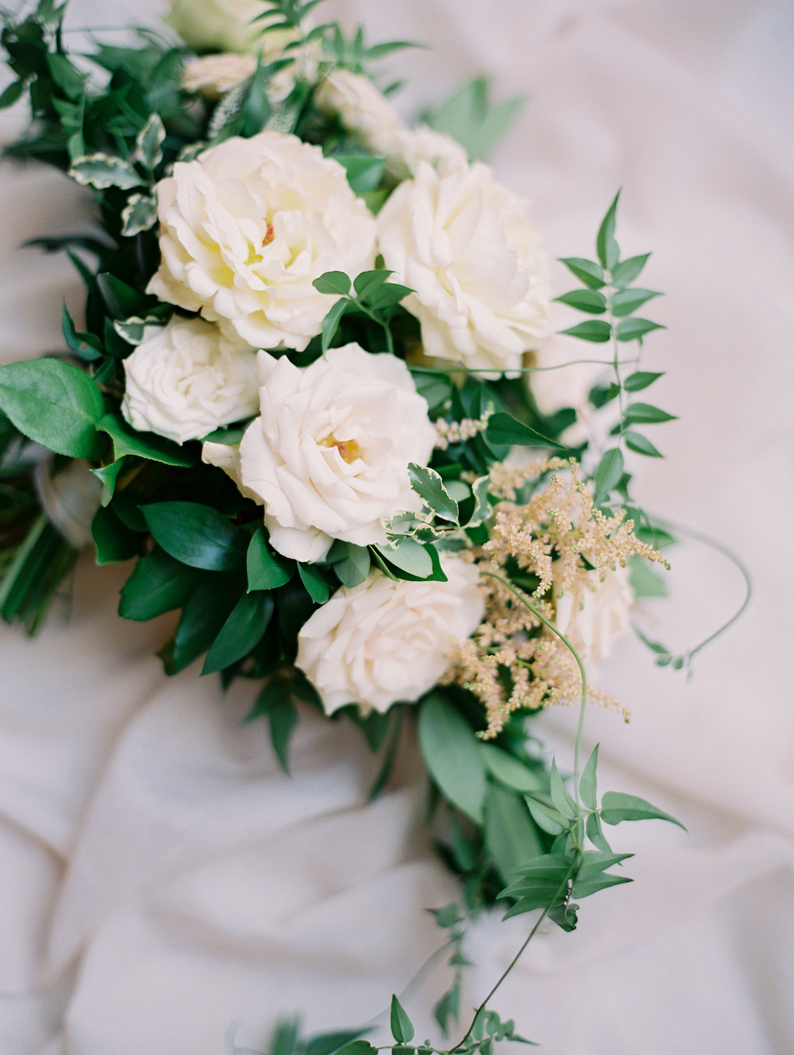 Romantic white and green rose bridal bouquet | Rancho Bernardo Inn | Compass Floral | Wedding Florist in San Diego and Southern California | Dear Lovers Photography
