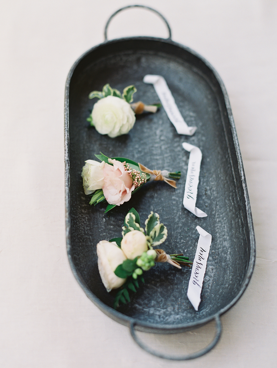 Simple rose boutonnieres | Rancho Bernardo Inn | Compass Floral | Wedding Florist in San Diego and Southern California | Dear Lovers Photography