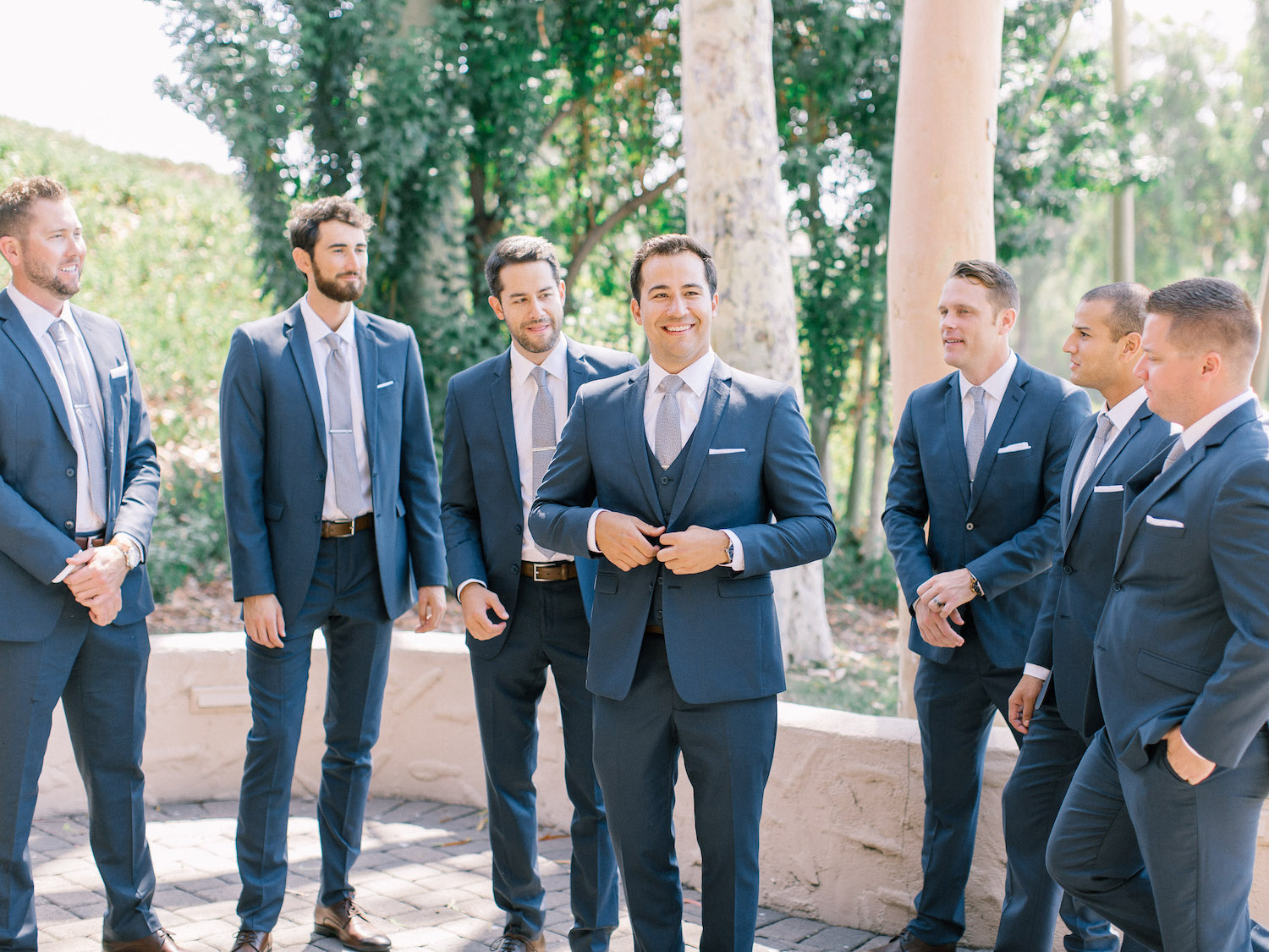 Groom and groomsmen getting ready | Rancho Bernardo Inn | Compass Floral | Wedding Florist in San Diego and Southern California | Dear Lovers Photography
