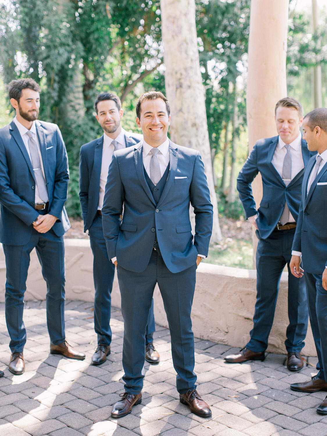 Groom and groomsmen getting ready | Rancho Bernardo Inn | Compass Floral | Wedding Florist in San Diego and Southern California | Dear Lovers Photography